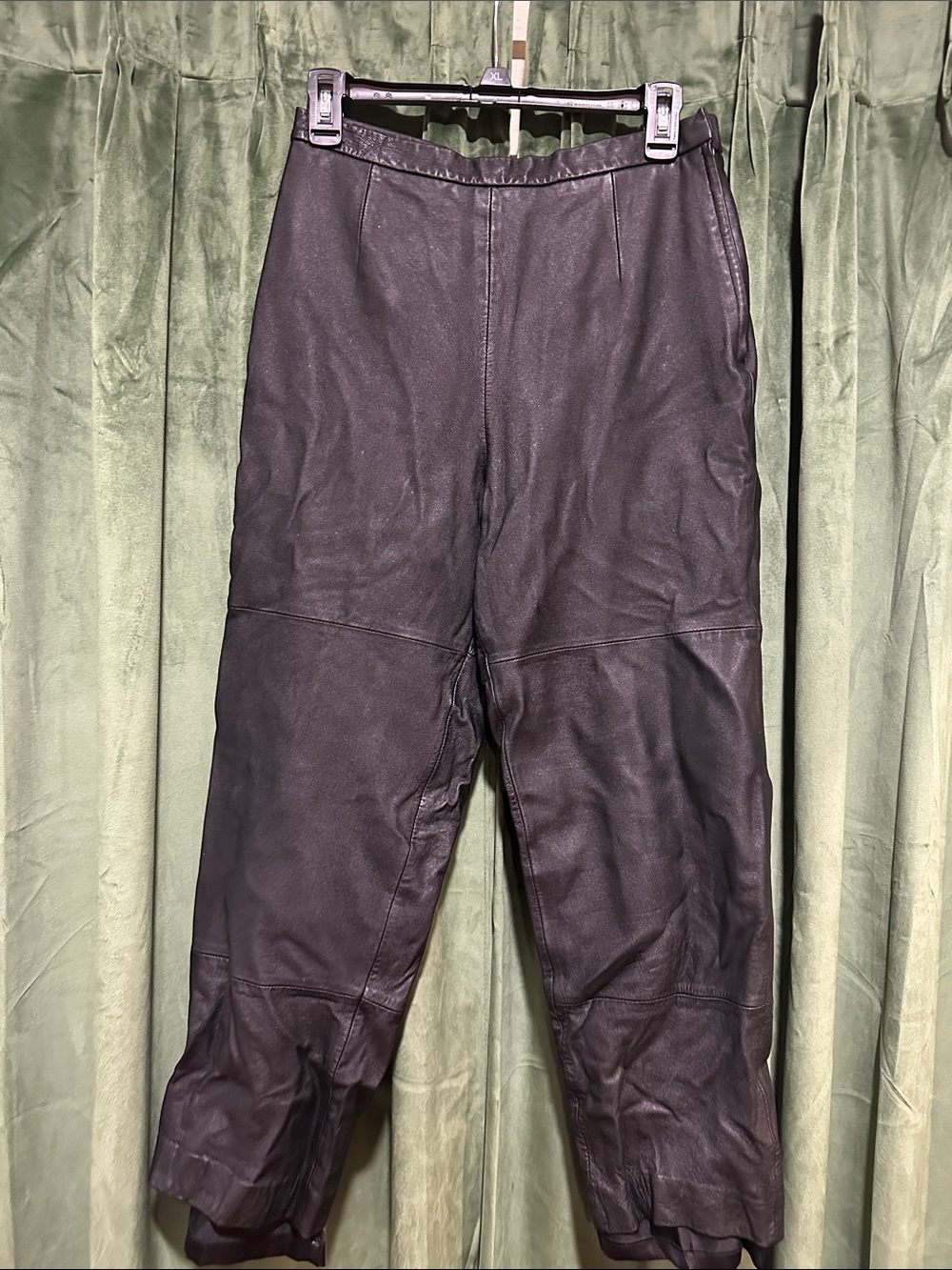 Jerry Lewis Leather Pants Women's Size 12 Black Straight Leg Vintage Retro